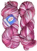 Simi Enterprise Multi, Magenta Wool Craze Wool, Hank Hand Knitting Wool, Art Craft Soft Fingering Crochet Hook Yarn, Needle Knitting Yarn Thread Dyed, 200 G