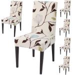 HOKIPO Stretchable Dining Chair Cover Set of 6 Washable Slip Covers (AR-4097-D20*6)
