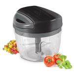 Milton Black 3 Blades with Safety Cover Plastic Chopper for Vegetables and Fruits (610 ml)