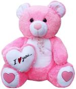 Kashish Trading Company Pink color Side Heart Teddy bear 45 cm - 18 inch (Pink)