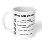 Akipi Trading Rules Checklist Stock Market Crypto Intraday Ceramic Coffee Mug 11oz
