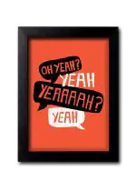 Blue Nexus Desi Funny Quirky Meme Quotes Wall Poster with Wall Frame Room Art Painting Collection A4 size 10x13