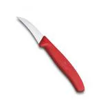 Victorinox Carving Knife, Stainless Steel Vegetable & Fruit Cutting Straight Blade Knife For Professional And House Use, Red, 6 Cm, Swiss Made