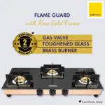 Everdure Flame Guard 3 Burner Toughened Glass Manual Gas Stove (3 Burners)