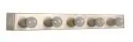 Fos Lighting Silver Stainless Steel 5 Light Vanity Bar Light