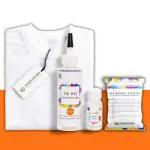 Kadam Skin Friendly Tie Dye Bottle With White T-Shirt, 100% Cotton 180 Gsm T-Shirt, Dye Activator - Color Fixative Included, Cold Fabric Dye Colors (Small 3