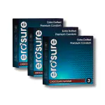 Erosure Extra Dotted Condoms | Chocolate Flavors | Vegan-Friendly | Premium Latex | Lubricated | Pack of 9