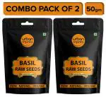 Urban Organics Twin Pack of Basil / Sabja / Tukmariya / Bapchi Super Food Healthy and Nutrious- 50g X 2