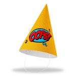 Festiko Superhero Theme Cone Hats (Pack of 10 - Hat 19), Superhero Party Cone Hats, Superhero Theme Birthday Hats, Superhero Theme Party Wearables