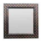 Tohfa House Royal Kindle Framed Wall Mirror, Mirror with PVC Frame (6x6 inches) Bathroom Mirror (Square Finish : Plain)