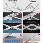 StealODeal Silver 7 Angles Adjustable Aluminum Ergonomic Foldable Laptop Stand