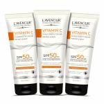 L'avenour Vitamin C Sunscreen SPF 50 PA+ + For Men & Women, UVB & UVA Protection, Sun Protection Cream For All Outdoor Sports - 100ml (Pack of 3)