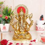 KridayKraft Ganesha Metal Statue/Murti for Pooja & Home,Office Décor,Ganesh Idol,Religious Decorative Showpiece & Gifting Article...