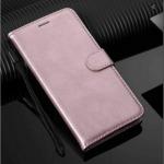 ClickCase Vintage Series For Samsung Galaxy A6 Plus Rose Gold Faux Leather Mobile Wallet Flip Cover