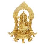 ARTVARKO Pre Vedic Precursor Brass Ganesha Idol Statue - 11 inch