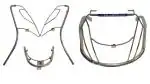 Mahabir Stainless Steel Silver Guard Set For Scooter Access 125 Bs4, Bs6