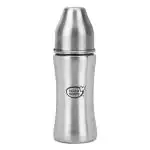 Buddsbuddy Magnum Stainless Steel 2 in 1 Wide Neck Baby Feeding Bottle with Extra Spout Sipper, 250ml