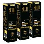 NEUD Hair Remover Spray with Neem, Jojoba and Lemon Oil for Men & Women - 3 Packs (100 ml each)
