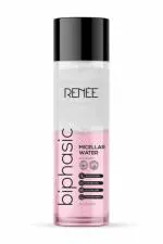 RENEE Biphasic Micellar Water- Effortless Makeup removal, Unclogs pores & exfoliates Gently, Infused with Green Tea & Nourishing oils, Alcohol-free & paraben-free, Suitable for all skin types, 120 Ml