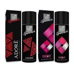 TFZ Signature Adore Gas Free Apparel Perfume And Wow Gas Free Apparel Perfume, 100 Ml Each (Combo Of 2)