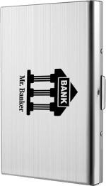 StealODeal Silver Mr Banker Water-Resistant Stainless Steel Front Pocket 6 Card Holder (Set Of 1)