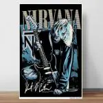 RAINFIRE CREATION Kurt Cobain Poster for Home Office and Student Room Wall Decor | 12x18 Multcolor RFCP-24 Paper Print (18 inch X 12 inch)