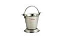 METKING Mini Serving Buckets for Dining Table | Small Hammered Daal Balti, 350ml, Height 9.5 cm, Pack of 4