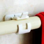 UNIRAC Self Adhesive Curtain Bracket Rod Heavy Duty Wall Ring Hook Holders Clips with Glue