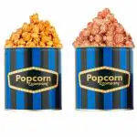 Popcorn & Company Festive Gift Combo Pack of 2 Tins (Crunchy Lichi -130 Gm & Cheddar Cheese Popcorn -60 Gm) - 190 GM