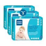 Mee Mee Breathable Premium Baby Extra Large Taped Diaper Pants with Wetness Indicator and Leak-Proof Edges, Protection Upto 12hrs 60 Pieces, (XL) Size, (Buy 2 Get 1 Free)