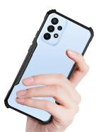 Ankirant 360 Samsung Galaxy A23 4G Hybrid Back Case Cover Transparent Black
