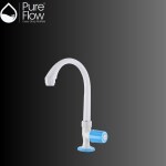PureFlow Standard Swan Neck With Long Spout & Flange PTMT Water Taps (5 Years Warranty )