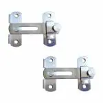BTL (BDF-L-3) 180 Degree Right Angle Door Latch, Hasp Bending Latch, Buckle Bolt Sliding Lock Barrel Bolt for Doors and Windows