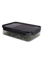 Lock & Lock Tritan Modular Transparent Leakproof Plastic Food Container With Brown Lid 2.1 L