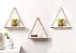 Vah White Wooden Wall Hanging Shelf Rustic Rope Shelves Plant Single Tier (Set Of 3)