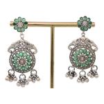 CHAITANYA EMPORIUM amazing round top with oversized drop silver danglers