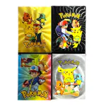 VALUABLEPLUS 40 Pc Pokémon Playing cards 10 Golden, 10 Black, 10 Rainbow & 10 Silver Cards, Waterproof Cards For Kids- Multicolor