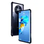 LIRAMARK Transparent Clear Shock Proof Back Cover Case Designed for Huawei Mate 40 Pro/Mate 40 Pro Plus (Black)