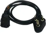 Terabyte Black Power Cord 1.5 M 3 Pin Power Supply Cable