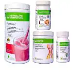 Herbalife nutrition weight loss package pack of 4 Strawberry 500 g, protein 200 g, cell u loss, afresh energy drink mix - (Elaichi)