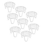 Rose Gold Flower Pot Stand | Plant Stand for Balcony | Pot Stand for Indoor Plants | Planter Stand | Flower Stand for Balcony | Garden Stand | Plant Stands for Indoor Living Room (Pack of 8 White)