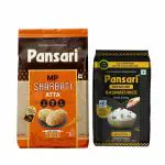 Pansari MP Sharbati Atta/Flour 5Kg and Signature Basmati Rice 5Kg