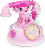 myhoodwink Old Style Landline Musical Telephone Toy for Kids with Sound, Battery Included (Pink)