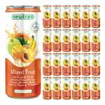Newtreo Mixed Fruit Juice With Pulp | Imported from Vietnam | Mango### Orange### Banana### Guava### Apricot### Peach & Pineapple Juice | 24 x 250ml cans