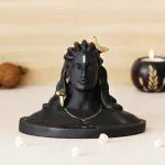 eCraftIndia Large Black Adiyogi Lord Shiva Handcrafted Polyresin Figurine