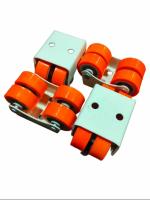Implemental 4 x Fix Four Nylon Wheel Caster for Furniture Table Trolley / 200Kg Load Capacity/Ivory-Orange