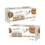 Wheafree Gluten Free Sugarfree Almond Cookies - High Protein & Fibre | Low GI | Low Trans-Fat | Lactose Free - Pack of 2 (200g each)