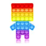 ATRI Silicone Robot Pop it Fidget Stress Relief Puzzle Game Toy Pack of 1 Multicolor