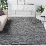 Hitex Carpet Microfibre Grey, Grey02-Ag Living Room Soft And Fluffy Shag Silk Touch Area Rug - 12 X 18 Feet