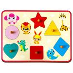 Mini Leaves Multicolor Wood Hide n See Shape Sorter Wooden Pegged Puzzle 18 months (Pack of 1)